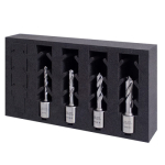 4PC 6,8,10,12mm HSS SilverMax Weldon Twist Drill