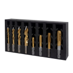 8PC #7, #F, 5/16, 27/64 Tip + 1/4, 5/16, 3/8, 1/2" Taps VersaDrive Combo Set