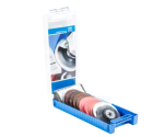 COMBICLICK® Surface Finishing Set, 5" Diameter, ⅝-11 Threaded Backing Pad