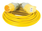 25m Extension Lead - 16A -  2.5mm Cable - Yellow