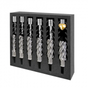 HMT Broaching Insertfoam Twist Drill and HSS Broach Cutter set 5PC 10-22mm