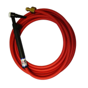 CK9 Valved Flex Head TIG Torch with 4m Superflex Cable Flex Head & Gas Valve 3/8inch BSP 125 Amps @100% Duty Cycle