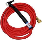 CK9 Flex Head Gas Cooled TIG Torch with 4m Superflex Cable 3/8inch BSP 125 Amps @100% Duty Cycle