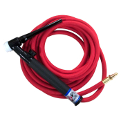 CK17 Valved Head Gas Cooled TIG Torch with 8m Superflex Cable & Gas Valve, 3/8BSP 150 Amp @100% Duty Cycle