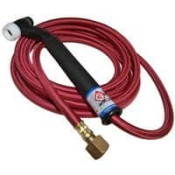 CK17 Flex Head Gas Cooled TIG Torch with 4m Superflex Cable 3/8 BSP 150 Amp @100% Duty Cycle