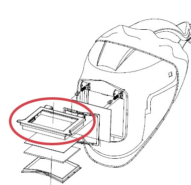 ESAB 0700000510  Visor Flip F20 60 X 110