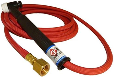 CK17 Rigid Head Gas Cooled TIG Torch with 7.6m Superflex Cable 3/8 BSP 150 Amp @100% Duty Cycle