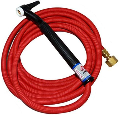 CK9 Rigid Head Gas Cooled TIG Torch with 7.6m Superflex Cable. 3/8Inch BSP 125 Amps @100% Duty Cycle