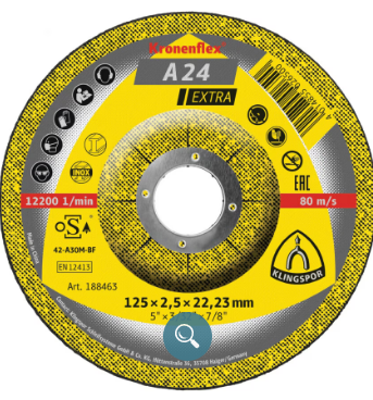 Klingspor 125 x 2.5 mm Cutting Disc - A24 Extra