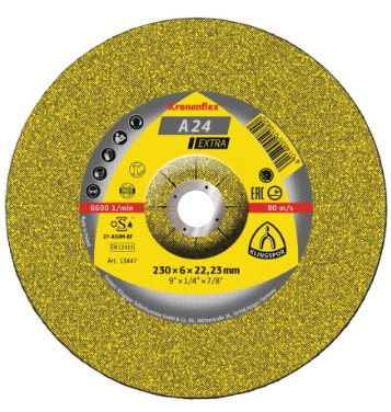 230 x 6mm Klingspor Grinding Disc - A24 Extra