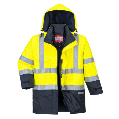 Portwest  S779 - Bizflame Rain Hi-Vis Multi-Protection Jacket Yellow/Navy Size L