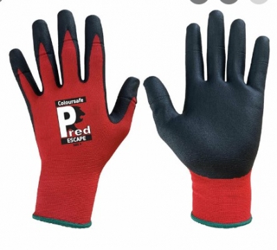 Pred Escape Glove Nitrile Foam Removable Fingers Size 9