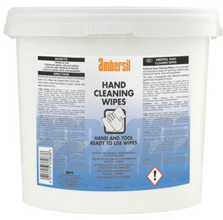 AMBERSIL Hand and Tool Wipes - 150 Wipes per Tub